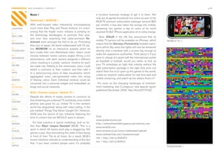 CONTAGIOUS most contagious / entertain /                                                                                                                            p.26


                Music /                                                              a	 lucrative	 business	 strategy	 to	 get	 it	 to	 them.	 Not	
                                                                                     only	are	all	games	broadcast	live	online	as	part	of	the	
                Radiohead / WOWOW /                                                  MLB.TV	premium	subscription	package	(around	$20	
                With	 web-housed	 video	 interactivity	 encompassing	                per	month),	it	has	also	taken	the	plunge	into	mobile,	
CHAPTERS        much	more	than	Play	and	Pause	buttons,	it’s	unsur-                   streaming	 two	 games	 a	 day	 to	 users	 of	 its	 much	
                prising	 that	 the	 fragile	 music	 industry	 is	 jumping	 on	       vaunted	‘At	Bat’	iPhone	application	at	no	extra	charge.
01 /
REAL TIME       the	 technology	 bandwagon	 to	 promote	 their	 acts,	
                                                                                       	 Now,	 BSkyB	 in	 the	 UK	 has	 announced	 that	 its	
                and	 even	 less	 surprising	 that	 cyber-pioneers	 Ra-
02 /                                                                                 mobile	TV	service	will	be	available	on	iPhones,	which	           MOBILE TV /
                diohead	were	amongst	the	first	to	do	so.	Promoting	
MOVEMENTS                                                                            means	that	the	Barclays Premiership	football	match-
                their	tour	of	Japan,	the	band	collaborated	with	TV	sta-
03 /                                                                                 es	to	which	Sky	owns	the	rights	will	now	be	streamed	
                tion	 WOWOW	 on	 an	 interactive	 website	 which	 let	
TECHNOLOGY                                                                           directly	onto	a	handset	with	a	screen	big	enough	to	
                fans	create	their	own	Radiohead	video.	Users	could	
                                                                                     make	the	experience	worthwhile.	Think	about	it.	If	you	
04 /            choose	between	twelve	camera	angles	filming	a	live	
INTEGRATED                                                                           were	in	charge	of	a	sport	with	the	international	cachet	
                performance,	with	each	camera	assigned	a	different	
                                                                                     as	 baseball	 or	 football,	 would	 you	 rather	 a)	 lock	 up	
05 /            colour	resulting	in	a	pretty	‘rainbow’	timeline	for	each	
ONLINE                                                                               your	 TV	 schedules	 so	 tight	 that	 nobody	 without	 the	
                fan-made	clip.	Adding	to	the	cleverness,	users	could	
                                                                                     right	subscription	package	in	the	right	time	zone	can	
06 /            attach	 a	 comment	 to	 their	 creation	 and	 then	 add	 it	
                                                                                     watch	them	live	or	b)	open	up	the	games	to	the	world,	
APPS            to	 a	 retina-burning	 piece	 of	 data	 visualisation	 which	
                                                                                     create	an	‘anytime’	subscription	for	real	time	web	and	
07 /            aggregated	 every	 user-generated	 video	 into	 string	
                                                                                     mobile	streaming,	and	watch	as	the	dollars	flood	in?
GAMING          of	 blazing	 colour.	 Each	 individual	 rainbow	 could	 be	
08 /
                converted	into	a	personal	widget	and	embedded	on	                     For	 more	 on	 the	 changing	 landscape	 of	 entertain-
ENTERTAIN       blogs	and	social	networks.                                           ment	marketing,	see	Contagious’	new	special	report,	
                                                                                     published	December	2009.	http://bit.ly/5Y7OQZ
09 /            MLB / Premier League / Mobile TV /
CROWD
                Despite	 the	 efforts	 of	 media	 owners	 to	 convince	 us	
10 /
                that	streaming	pre-ordained	TV	schedules	onto	mobile	
CONTENT
                phones	 was	 good	 for	 us,	 mobile	 TV	 in	 the	 western	
 	
11 /            world	has	languished,	along	with	video-calling,	in	the	
VIRAL
                pile	marked	‘Things	That	Never	Caught	On’.	However,	
12 /            2009	 saw	 the	 launch	 of	 two	 initiatives	 featuring	 the	
MONEY                                                                                links
                kind	of	content	that	we	WOULD	want	to	stream.	
13 /
                                                                                     www.avatarmovie.com
DESIGN
                  	For	best	practice	in	sports	marketing,	look	no	fur-               http://wherethewildthingsare.warnerbros.com
                ther	 than	 Major League Baseball	 (MLB).	 This	 is	 a	              www.level26.com
14 /
                sport	in	which	30	teams	each	play	a	staggering	162	                  www.wowow.co.jp/music/radiohead/special
PLACES
                games	a	year,	thus	diminishing	the	odds	of	fans	being	
                                                                                     www.coldwarkids.com/iveseenenough
15 /            in	 front	 of	 their	 TVs	 at	 all	 times.	 As	 a	 result,	 MLB’s	
OUTDOORS                                                                             mlb / http://bit.ly/8OE9P3
                recent	initiatives	indicate	an	understanding	of	the	fact	
                                                                                     sky / http://bit.ly/8b9VvI
16 /            that,	 if	 you	 have	 content	 people	 want,	 it’s	 probably	
VIRTUE                                                                                                                                                RADIOHEAD /
 