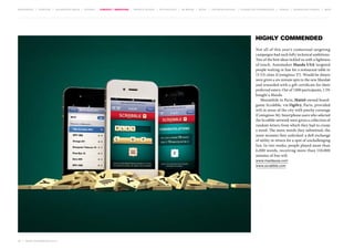 MOVEMENTS | purpose | augmented media | stories | context / targeting | service design | technology | ad break | retail | crowdsourcing | connected experiences | design | behaviour change | sbpf

hIGHLY COMMENDED
Not all of this year’s contextual targeting
campaigns had such lofty technical ambitions.
Two of the best ideas tickled us with a lightness
of touch. Automaker Mazda USA targeted
people waiting in line for a restaurant table in
15 US cities (Contagious 37). Would-be diners
were given a six-minute spin in the new Mazda6
and rewarded with a gift certificate for their
preferred eatery. Out of 7,000 participants, 1.5%
bought a Mazda.
Meanwhile in Paris, Mattel-owned boardgame Scrabble, via Ogilvy, Paris, provided
wifi in areas of the city with patchy coverage
(Contagious 36). Smartphone users who selected
the Scrabble network were given a collection of
random letters from which they had to create
a word. The more words they submitted, the
more minutes they unlocked: a deft exchange
of utility in return for a spot of unchallenging
fun. In two weeks, people played more than
6,000 words, receiving more than 110,000
minutes of free wifi.
www.mazdausa.com
www.scrabble.com

36 | most contagious 2013

	

 