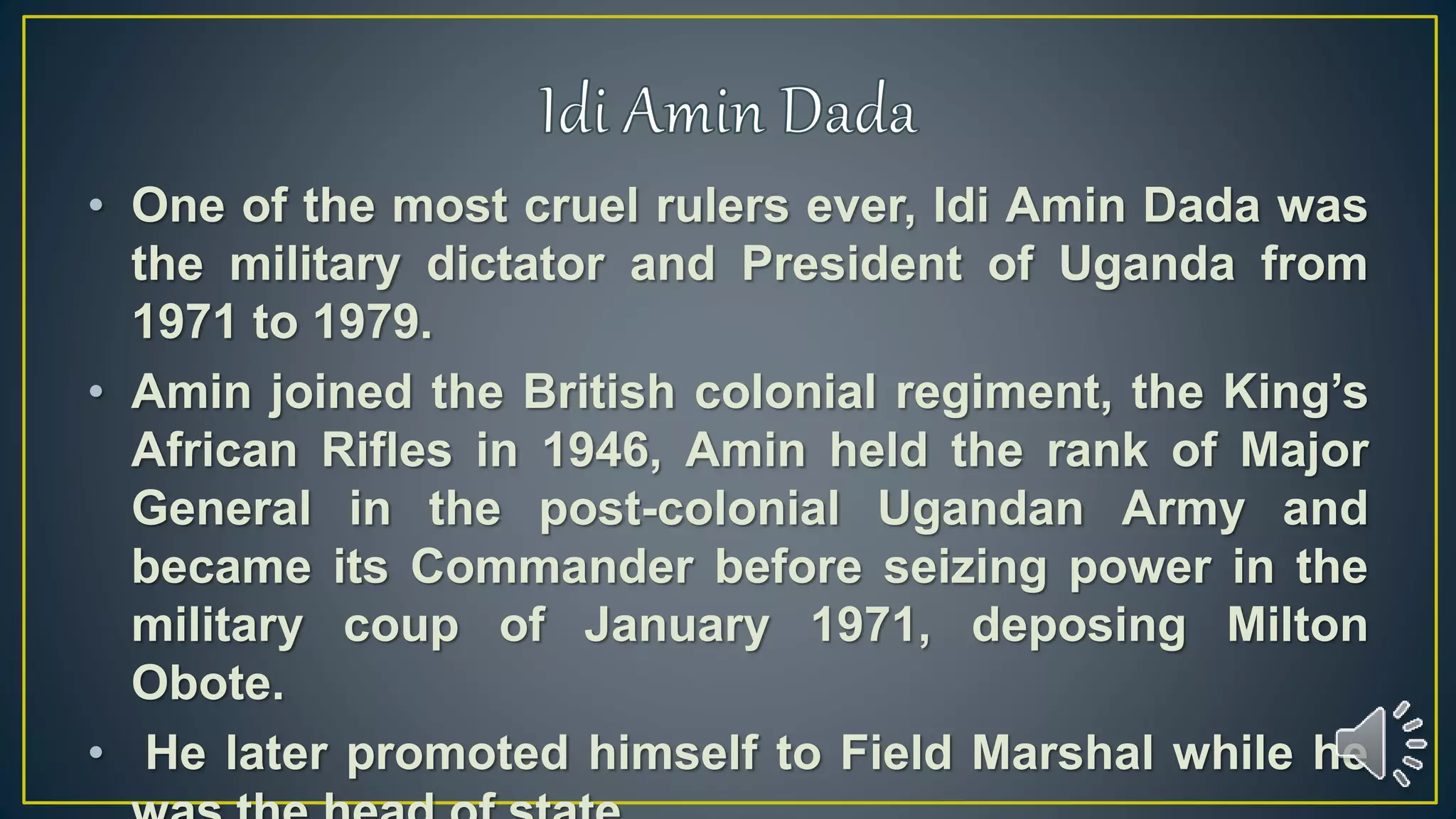 Most cruel rulers ever –part i | PPTX