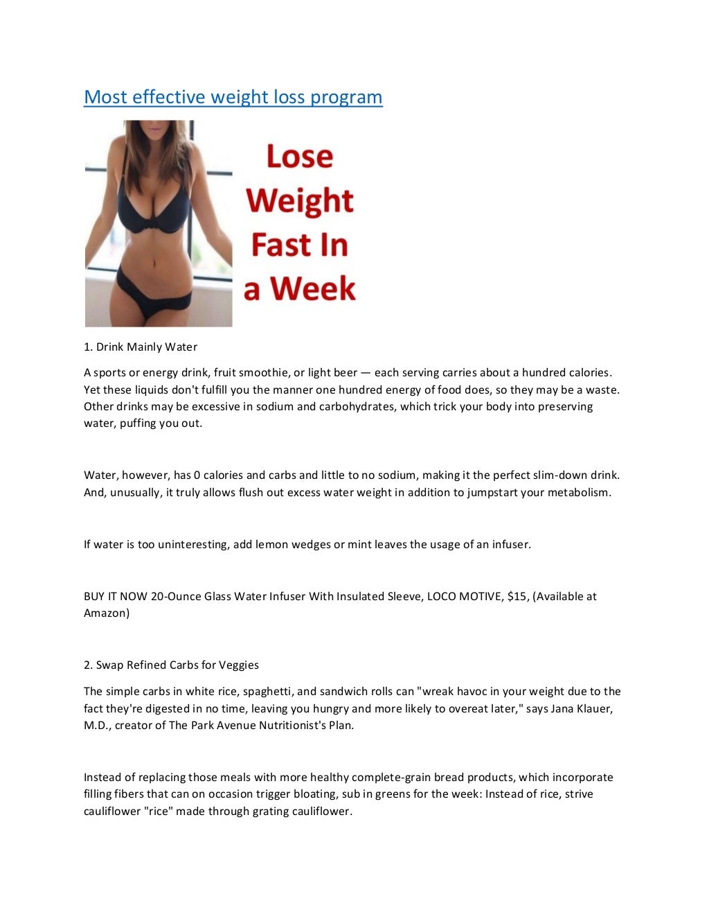 Most effective weight loss program