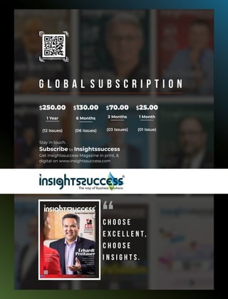 October 2022 | 19 | www.insightssuccess.com
 