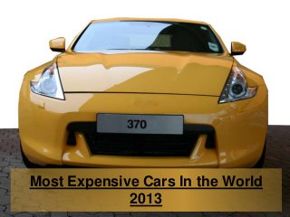 Most Expensive Cars In the World
2013
 