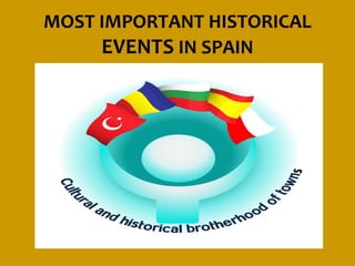 MOST IMPORTANT HISTORICAL
     EVENTS IN SPAIN
 