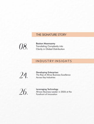 Most Influential Leader in African Business Excellence 2026 | PDF