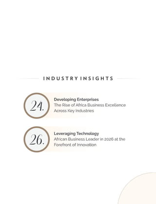 Most Influential Leader in African Business Excellence 2026 | PDF