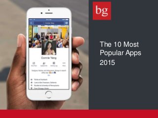 The 10 Most
Popular Apps
2015
 