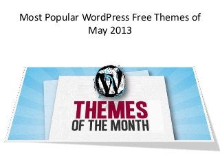 Most Popular WordPress Free Themes of
May 2013
 