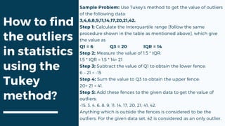 Most prominent methods of how to find outliers in statistics | PPTX