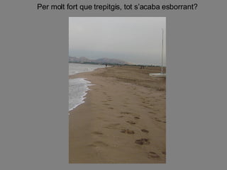 Per molt fort que trepitgis, tot s’acaba esborrant? 