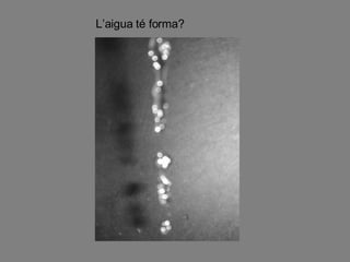 L’aigua té forma? 
