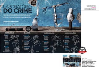 dez.2011
Texto: Luiz Fujita Jr.
Ilustração: Luciano Veronezi
Fotos: Bruno Gabrieli
Design: Bernardo Borges
Edição: Tiago Jokura
Produção: Frida Abrahão
6ª Mostra Nacional
de Infografia | 2012
REVISTAS
MUNDO ESTRANHO
MOSTRA
2012
DESTAQUE
 