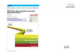 6ª Mostra Nacional
de Infografia | 2012
ONLINE
Folha de S. Paulo
22.jan.2012
Ariel Tonglet,
Daniel Scabora
http://folha.com/no1036261
 