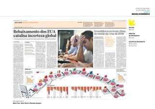 6ª Mostra Nacional
de Infografia | 2012
JORNAIS
Brasil Econômico
09.ago.2011
Beto Vaz, Alex Silva e Renato Gaspar
Editor
Beto Vaz
Diretor
de Infografia
Alex Silva
Equipe de infografia
Monica Sobral
Ricardo Sukys
 