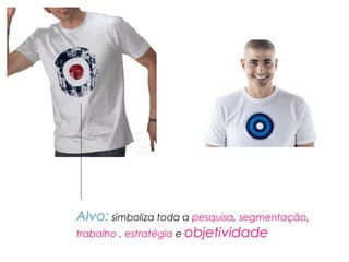 Alvo: simboliza toda a pesquisa, segmentação,
trabalho , estratégia e objetividade
 