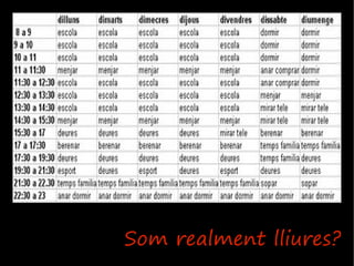 Som realment lliures?
 