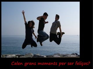 Calen grans moments per ser feliços?
 