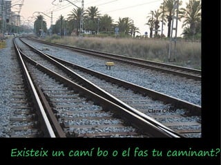 Existeix un camí bo o el fas tu caminant?
 