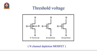 Threshold voltage
( N channel depletion MOSFET )
 