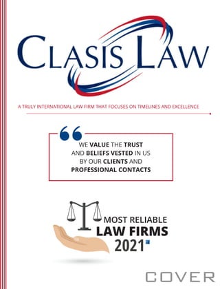 The leading law ﬁrms of today provide speedy
services while upholding the law and
following every regulation in the book. ...