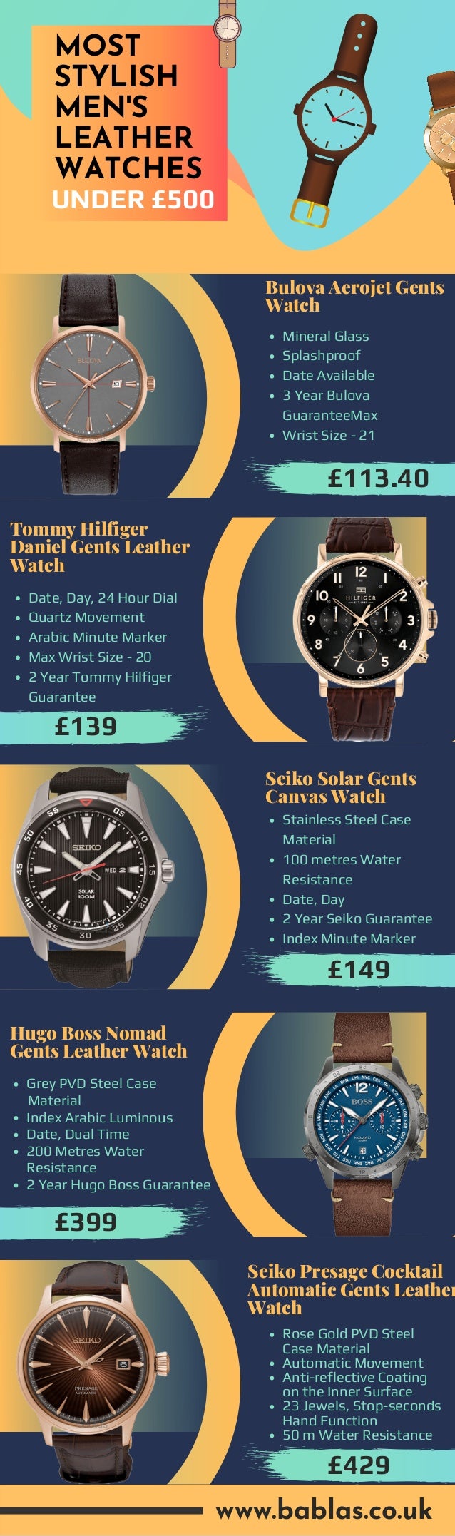 stylish men's watches under 500