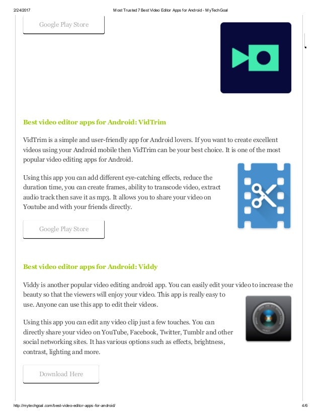 Most Trusted 7 Best Video Editor Apps For Android Most Trusted 7 Best Video Editor Apps For Android