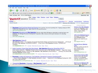 Yahoo Site Selection




                       © GIS Planning Inc.
 