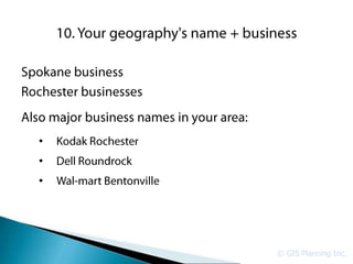 •
•
•




    © GIS Planning Inc.
 