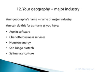 •
•
•
•
•



    © GIS Planning Inc.
 