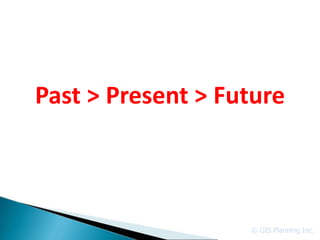 Past > Present > Future



                   © GIS Planning Inc.
 