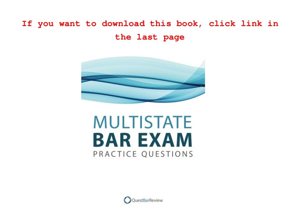 [MOST WISHED] Quest Multistate Bar Exam (MBE) Practice Questions by