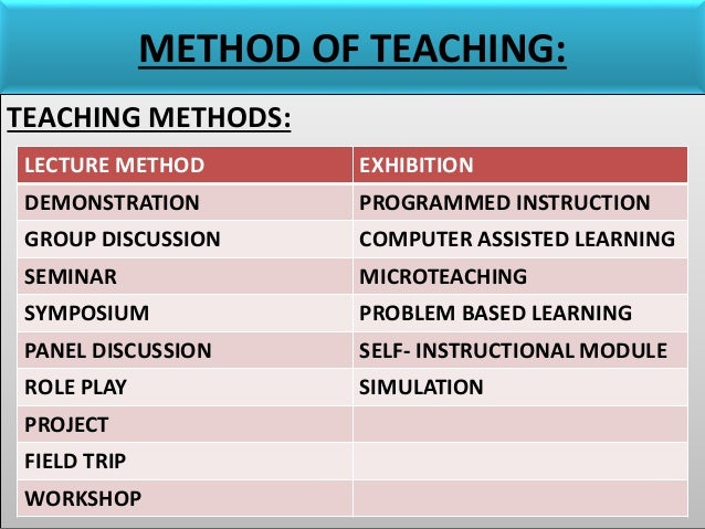 method of teaching