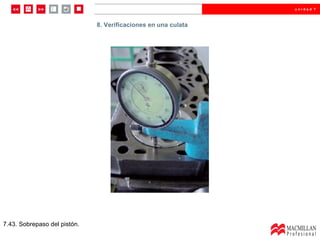 7.43. Sobrepaso del pistón. 8. Verificaciones en una culata 