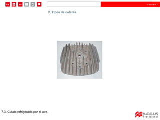 2. Tipos de culatas 7.3. Culata refrigerada por el aire. 