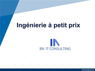 www.company.com
Ingénierie à petit prix
 