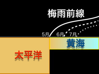 梅雨前線

  5月   6月   7月

            黄海
太平洋
 