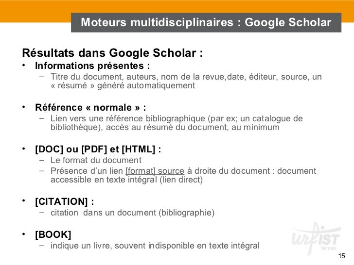 Les Moteurs De Recherche Scientifique