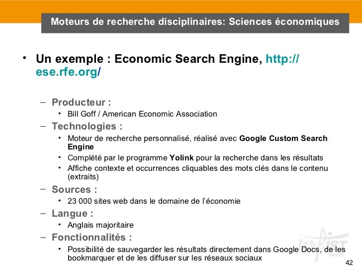 Les moteurs de recherche scientifique