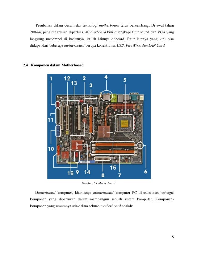 Makalah Komponen Dalam Motherboard