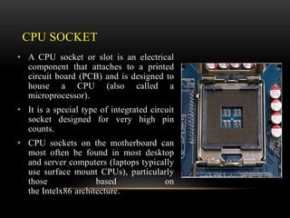 Mother board (Part's of Motherboard) | PPTX