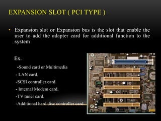Mother board (Part's of Motherboard) | PPTX