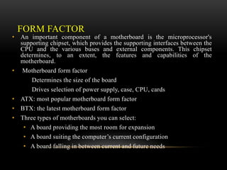 Mother board (Part's of Motherboard) | PPTX