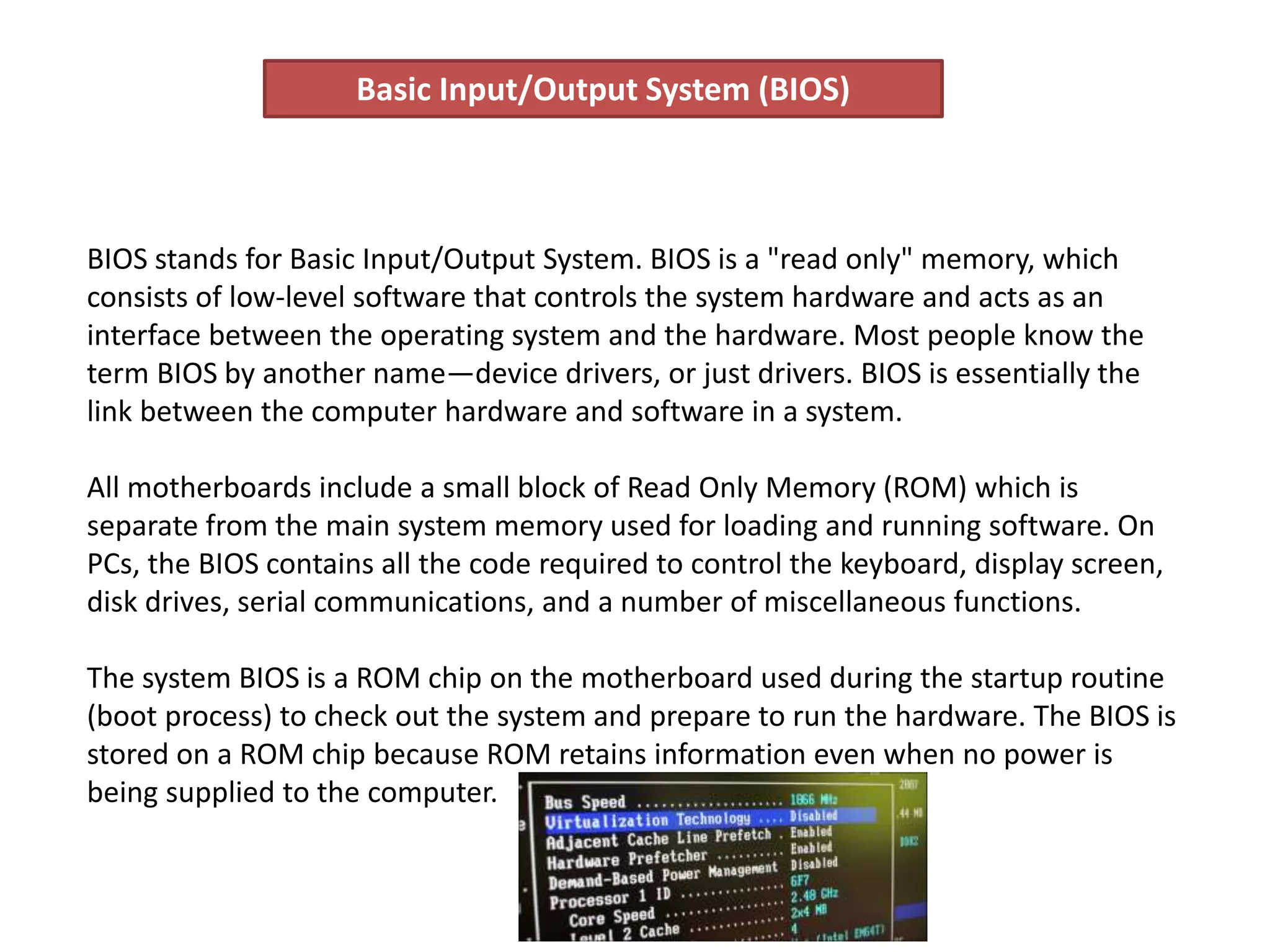 motherboard electronic components and their functions PPT