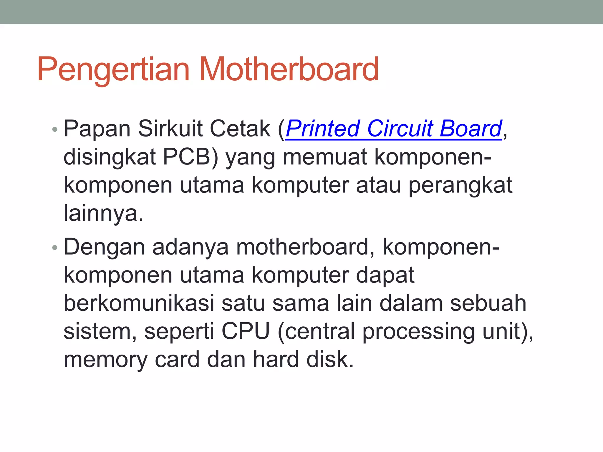 Motherboard | PPTX