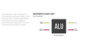 Understanding Motherboard Components and the ALU's Role in CPUs | PPTX