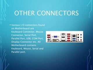 Motherboard, It's Functions and It's Components | PPTX