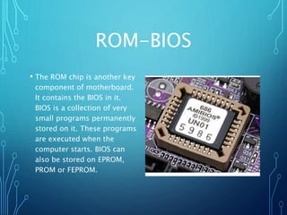 Motherboard, It's Functions and It's Components