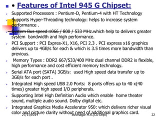 945 Chipset Motherboard and its components | PPSX