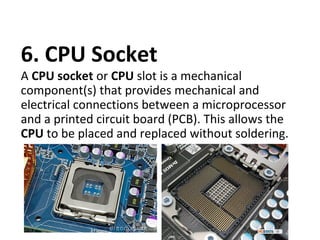 Motherboard components and their functions | PPT