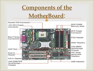 Motherboard of a pc | PPT