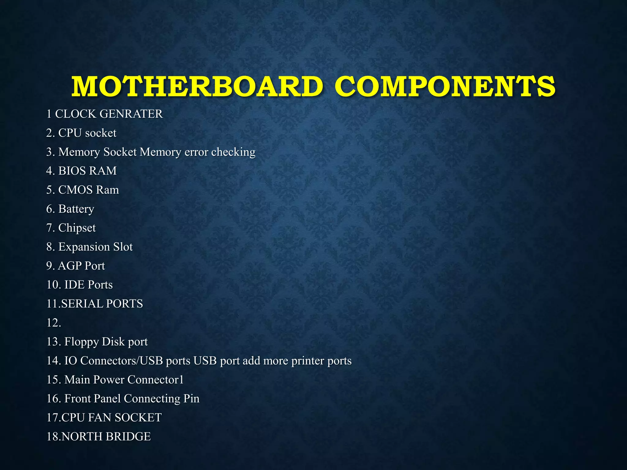 Motherboard ppt | PPTX